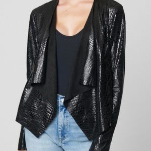 Blank NYC faux crocodile open leather jacket - tags still on